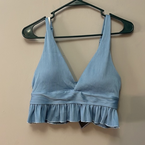 Zaful Other - Ruffle Textured Ribbed Tankini Set